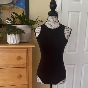 Quince Elegant Black Bodysuit